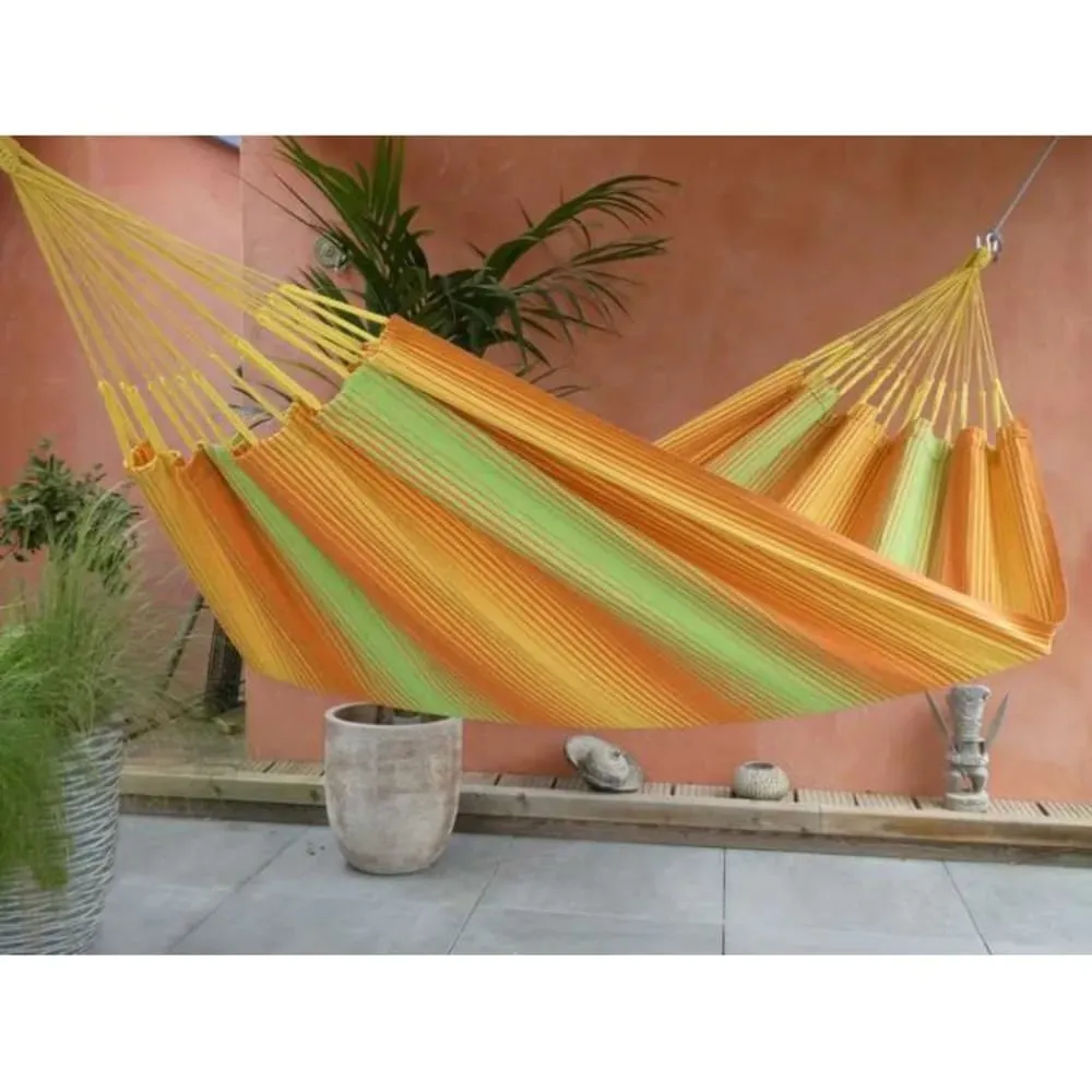 Illustration numéro 2 du produit Hamac XL en coton multicolore