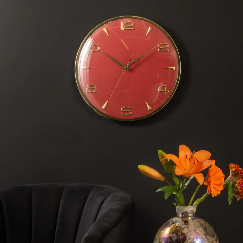 Illustration numéro 2 du produit Horloge murale fer rouge 40.6x5x40.6cm