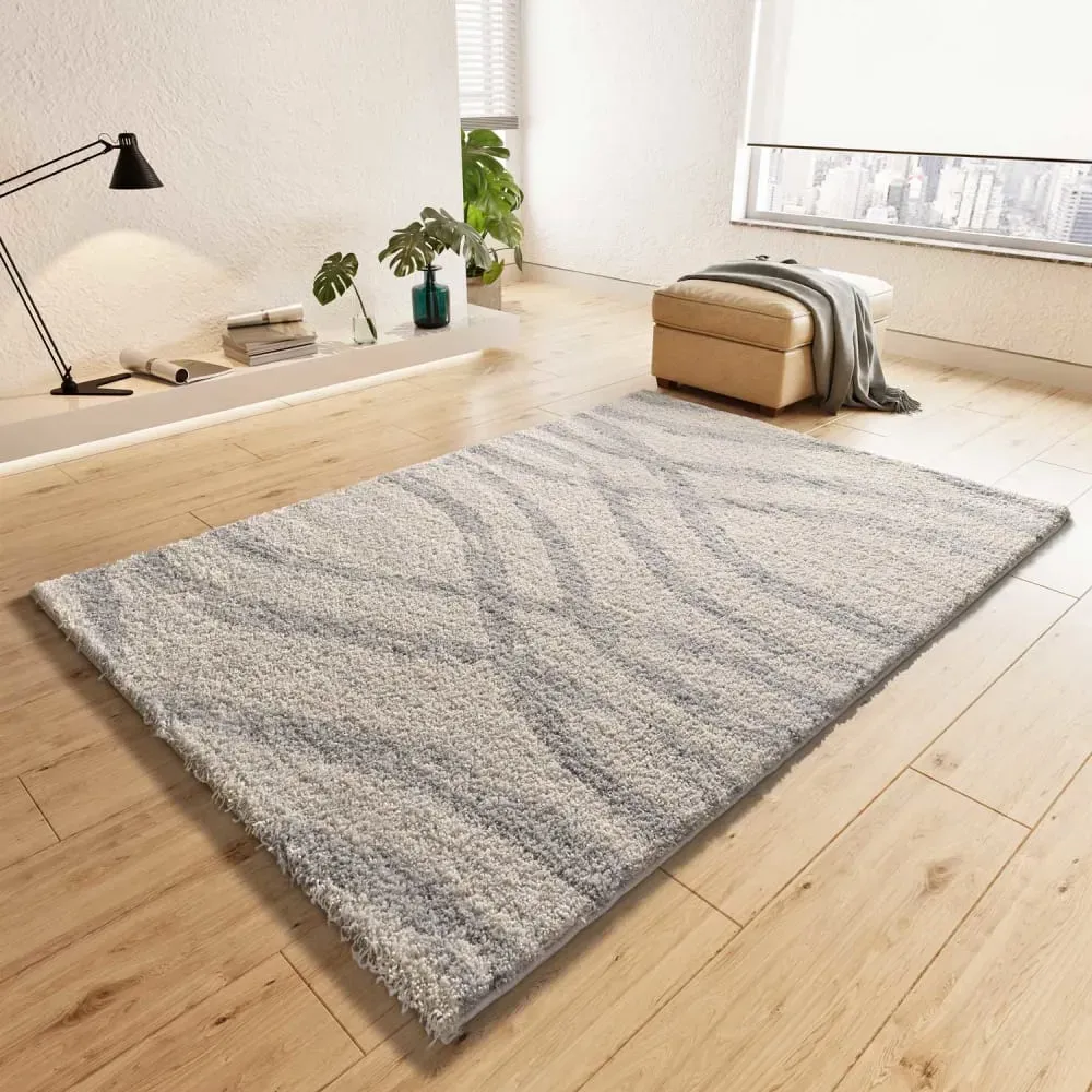 Illustration numéro 2 du produit Tapis shaggy beige/gris 80x150 cm