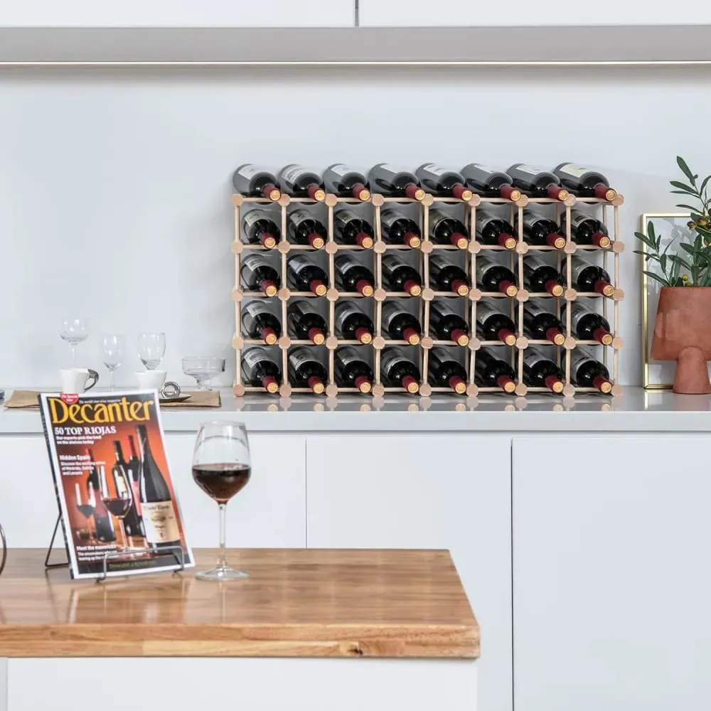 Illustration numéro 2 du produit Porte-bouteilles en pin pour 40 bouteilles 85 x 44 x 24 cm