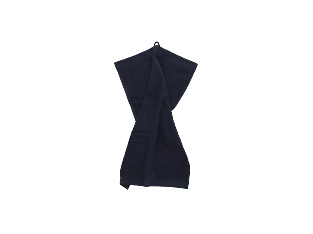 Illustration numéro 2 du produit Serviette en coton bio bleu marine 40x60 cm