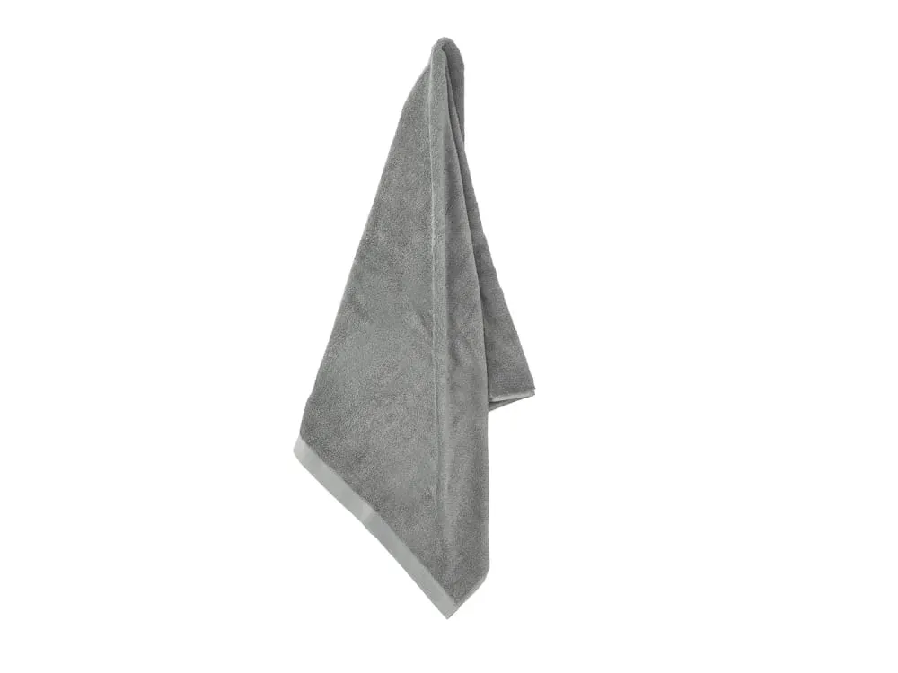 Illustration numéro 2 du produit Serviette en coton bio gris pierre 70x140 cm