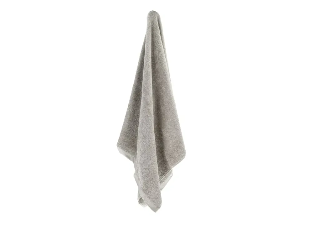 Illustration numéro 2 du produit Serviette en coton bio gris clair 70x140 cm