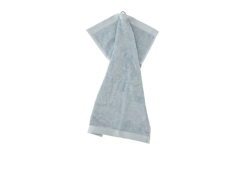 Illustration numéro 2 du produit Serviette en coton bio bleu lin 40x60 cm