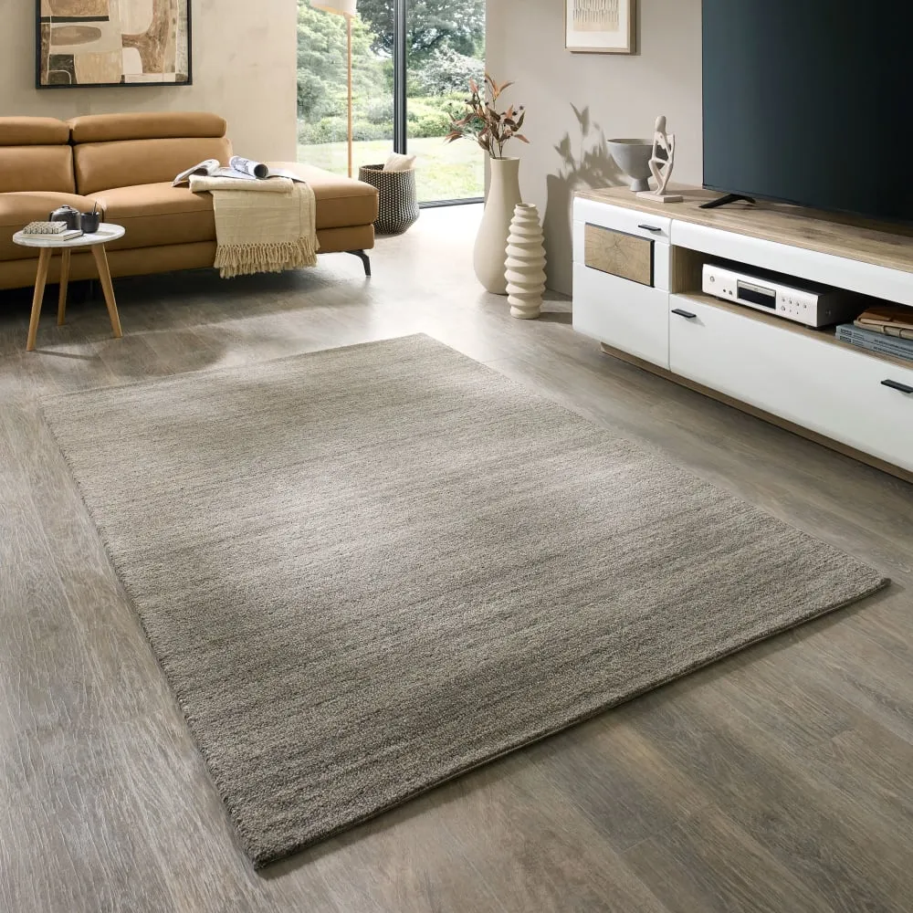 Illustration numéro 2 du produit Tapis de salon tufté main - gris 70x140 cm