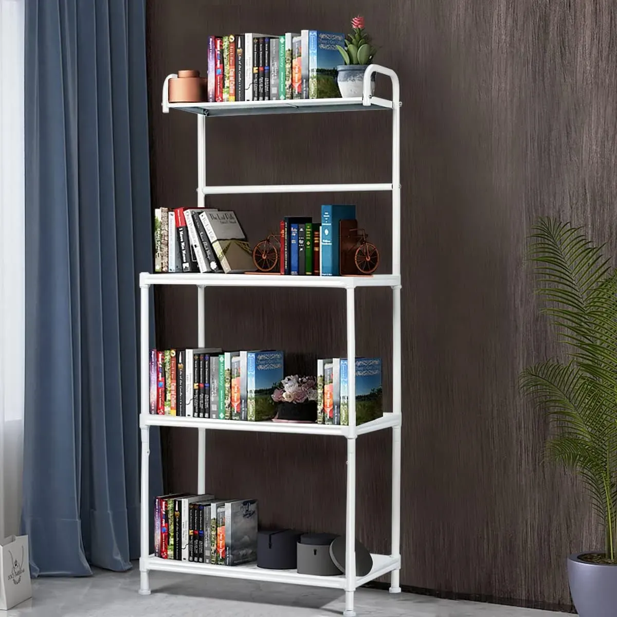 Illustration numéro 2 du produit Etagère de cuisine blanche avec pieds en métal