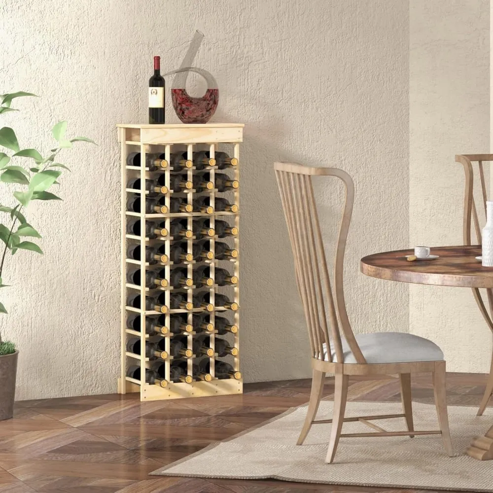Illustration numéro 2 du produit Casier à vin beige 46,4 x 27,6 x 113 cm