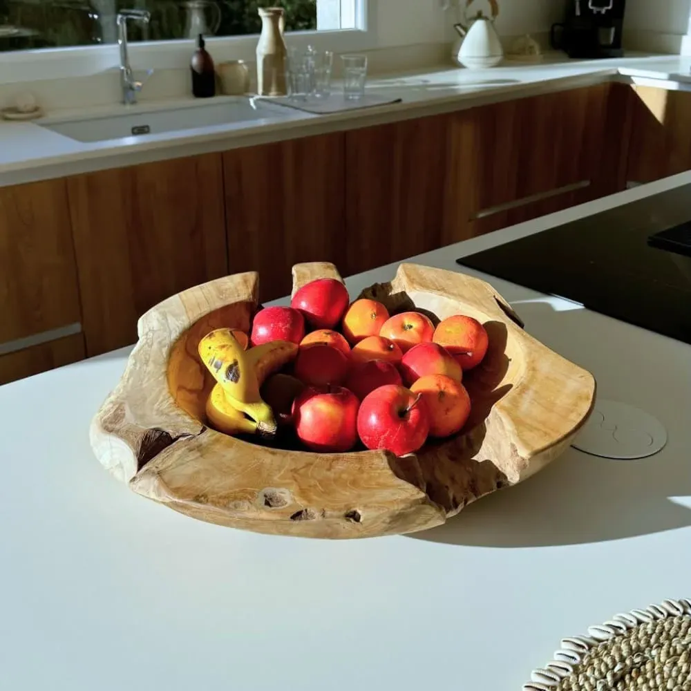 Illustration numéro 2 du produit Plateau à fruit en teck