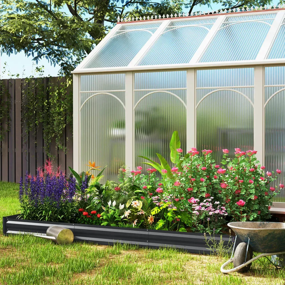 Illustration numéro 2 du produit Jardinière extérieure carré potager bordure de sécurité gris foncé