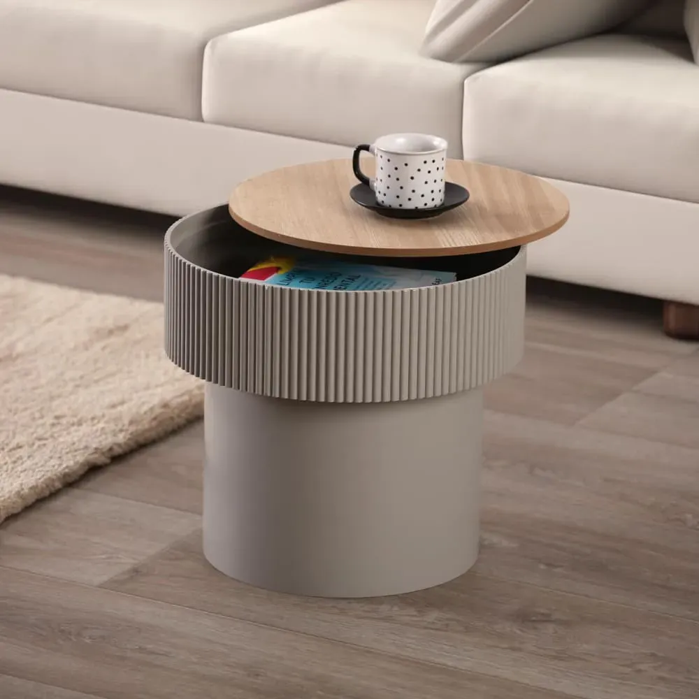 Illustration numéro 2 du produit Table d'appoint en fer gris