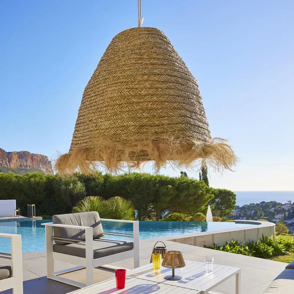 Illustration numéro 2 du produit Suspension d'extérieur avec cable Jonc de mer Beige D100CM