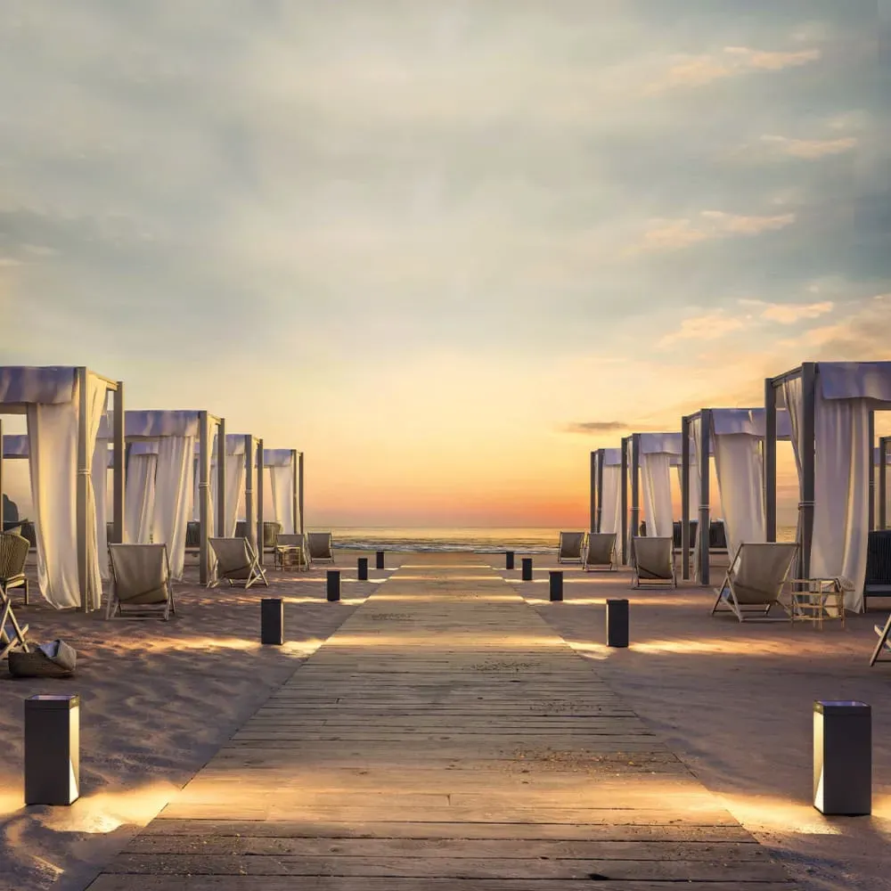 Illustration numéro 2 du produit Borne solaire Aluminium Noir H35CM