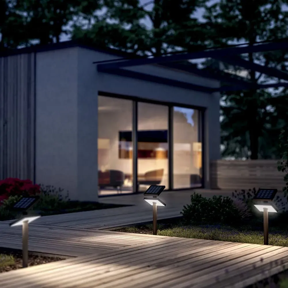 Illustration numéro 2 du produit Spot solaire Aluminium Noir H46CM