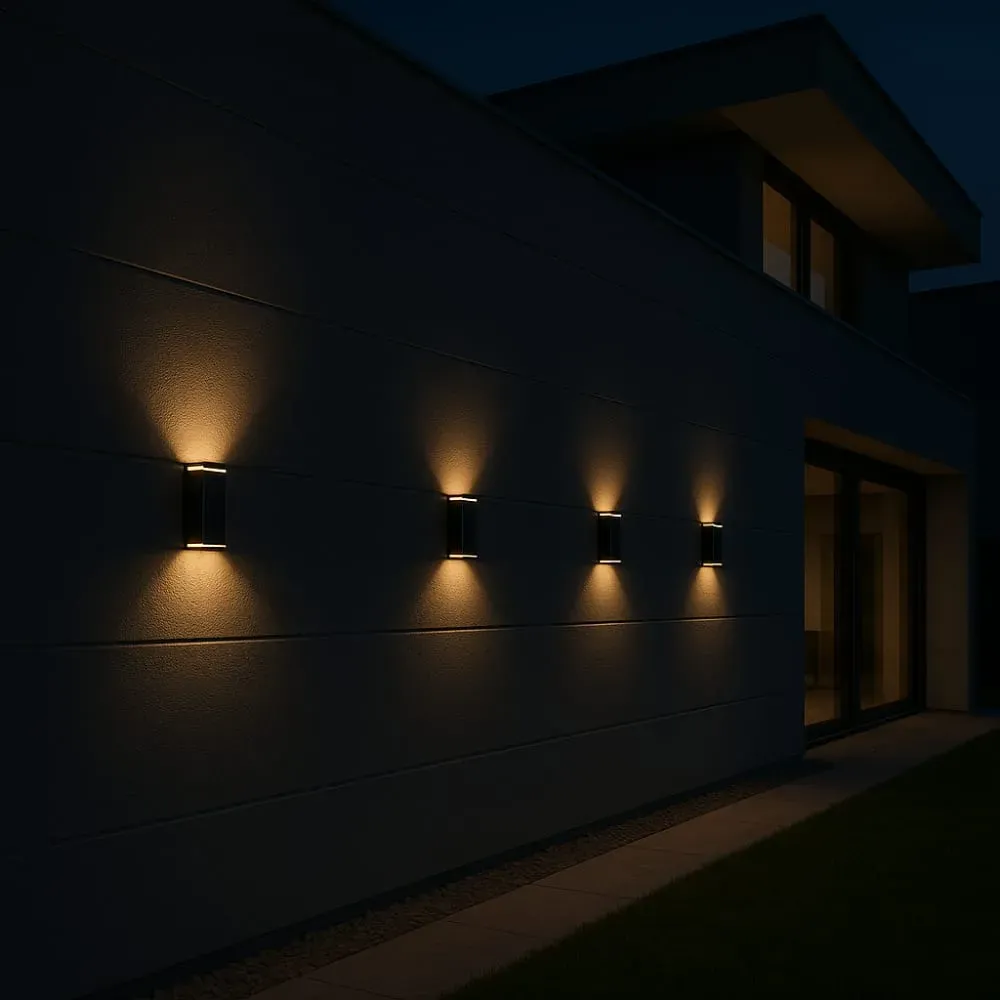 Illustration numéro 2 du produit Lot de 2 projecteurs solaires Plastique Noir 100LM