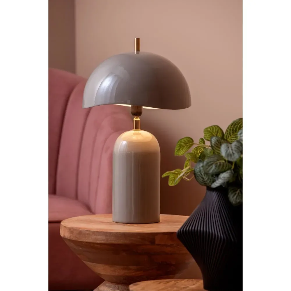 Illustration numéro 2 du produit Lampe de Table fer gris foncé Ø25cm