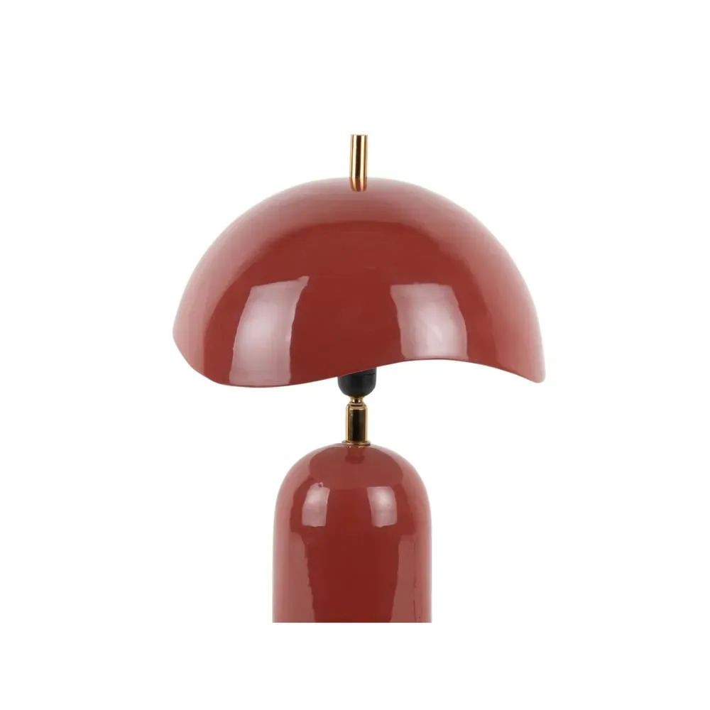 Illustration numéro 2 du produit Lampe de Table fer ocre rouge Ø25cm