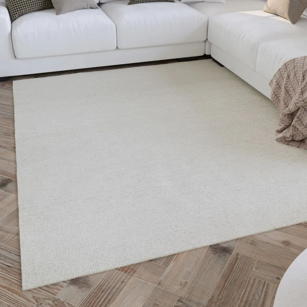 Illustration numéro 2 du produit Tapis pure laine tufté main beige chiné 240x340