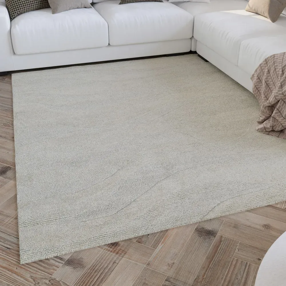 Illustration numéro 2 du produit Tapis écru design tufté main à relief 200x300
