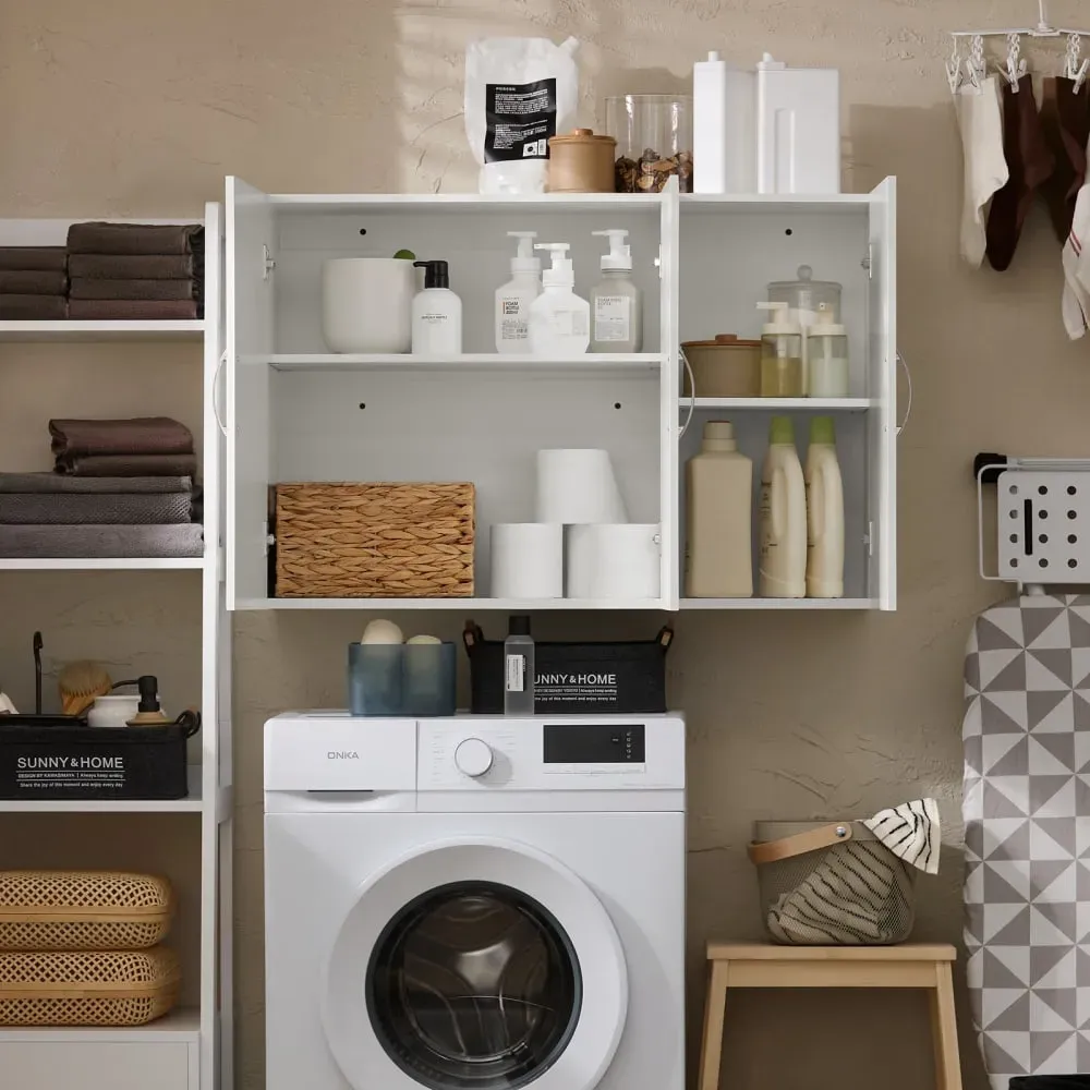 Illustration numéro 2 du produit Armoire murale avec 3 portes effet bois noir