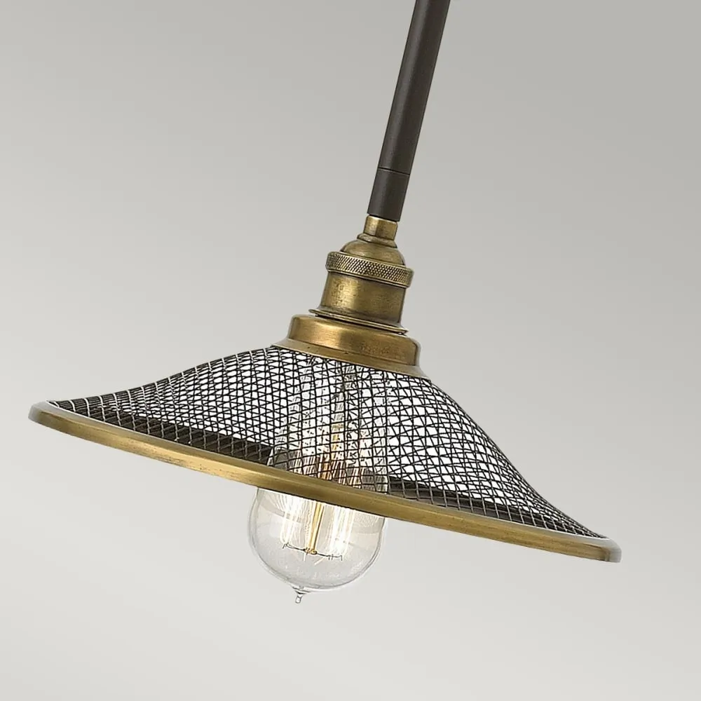 Illustration numéro 2 du produit Suspension en acier treillis et acier doux finition bronze buckeye