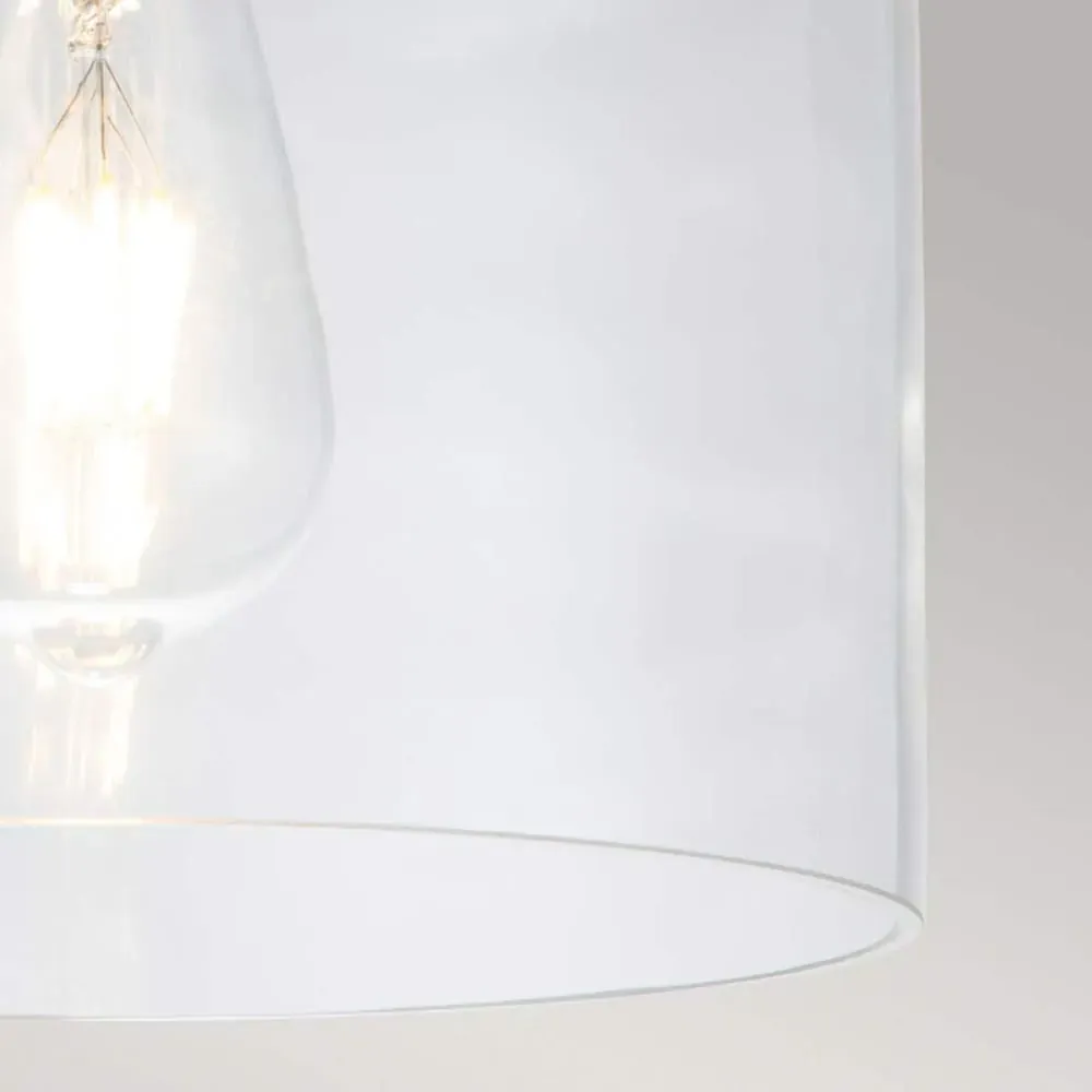 Illustration numéro 2 du produit Plafonnier en acier verre clair laiton bruni