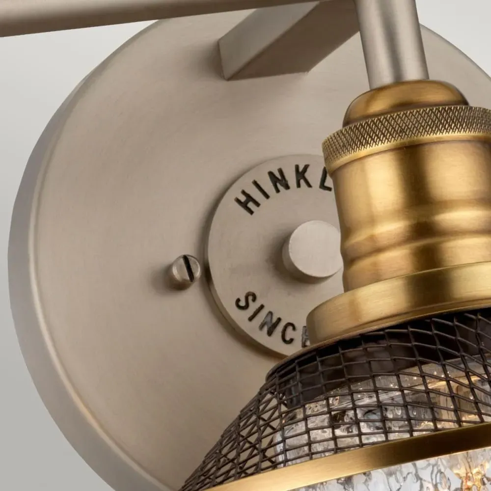 Illustration numéro 2 du produit Appl. en acier et verre grainé finition nickel antique laiton héritage