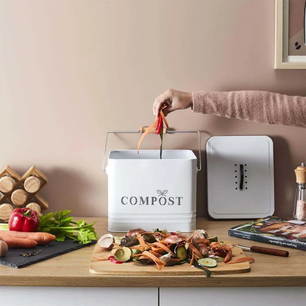Illustration numéro 2 du produit Poubelle de cuisine à compost vintage 10 litres