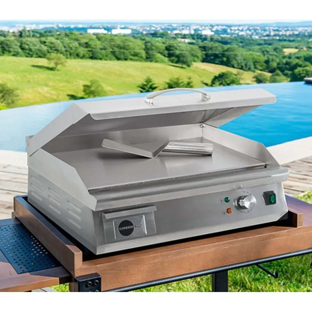 Illustration numéro 2 du produit Plancha électrique en inox qualité pro bb10 à 12 convives