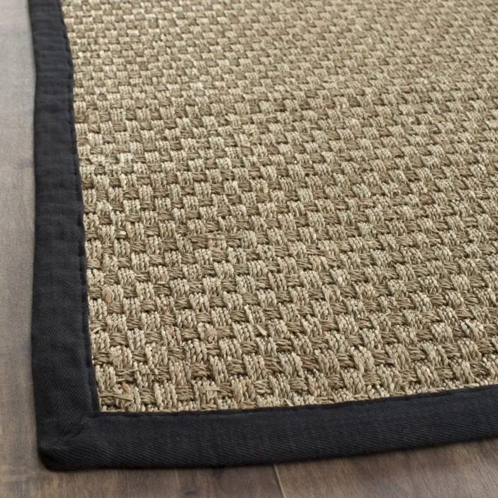 Illustration numéro 2 du produit Tapis Herbe de mer Naturel/Noir 91 X 91 cm