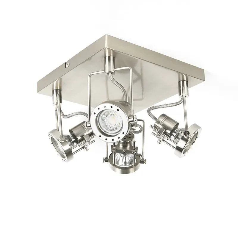 Illustration numéro 2 du produit Projecteur industriel pivotant inclinable acier 4 lumières