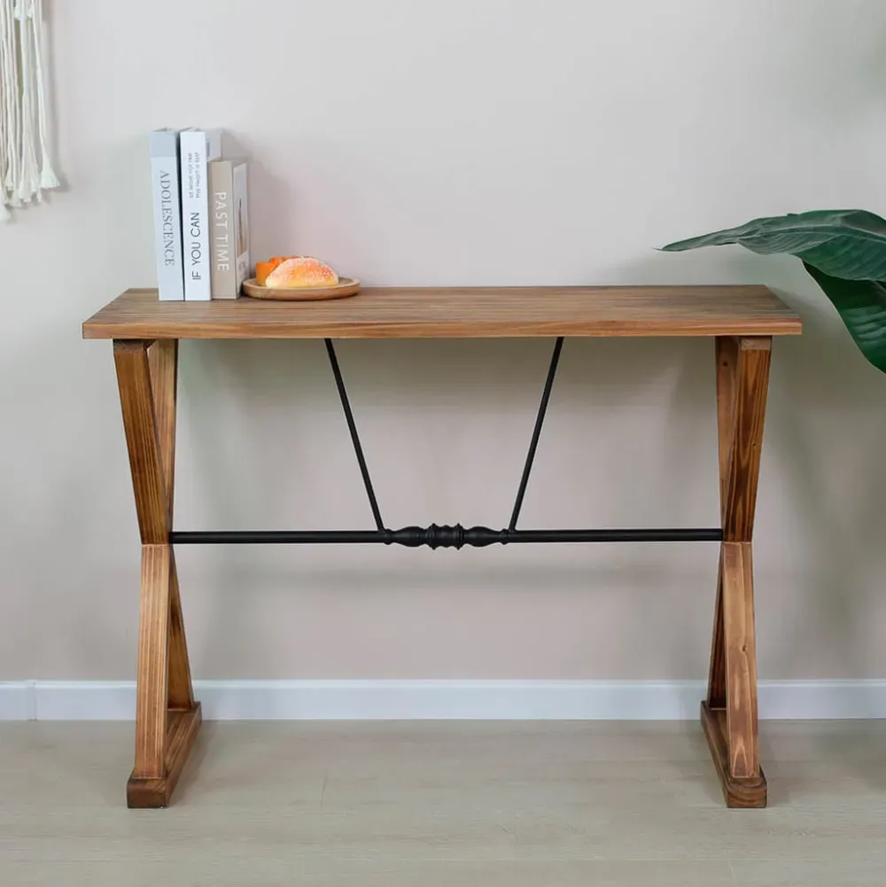 Illustration numéro 2 du produit Console en bois et métal 106x40x76,5h cm