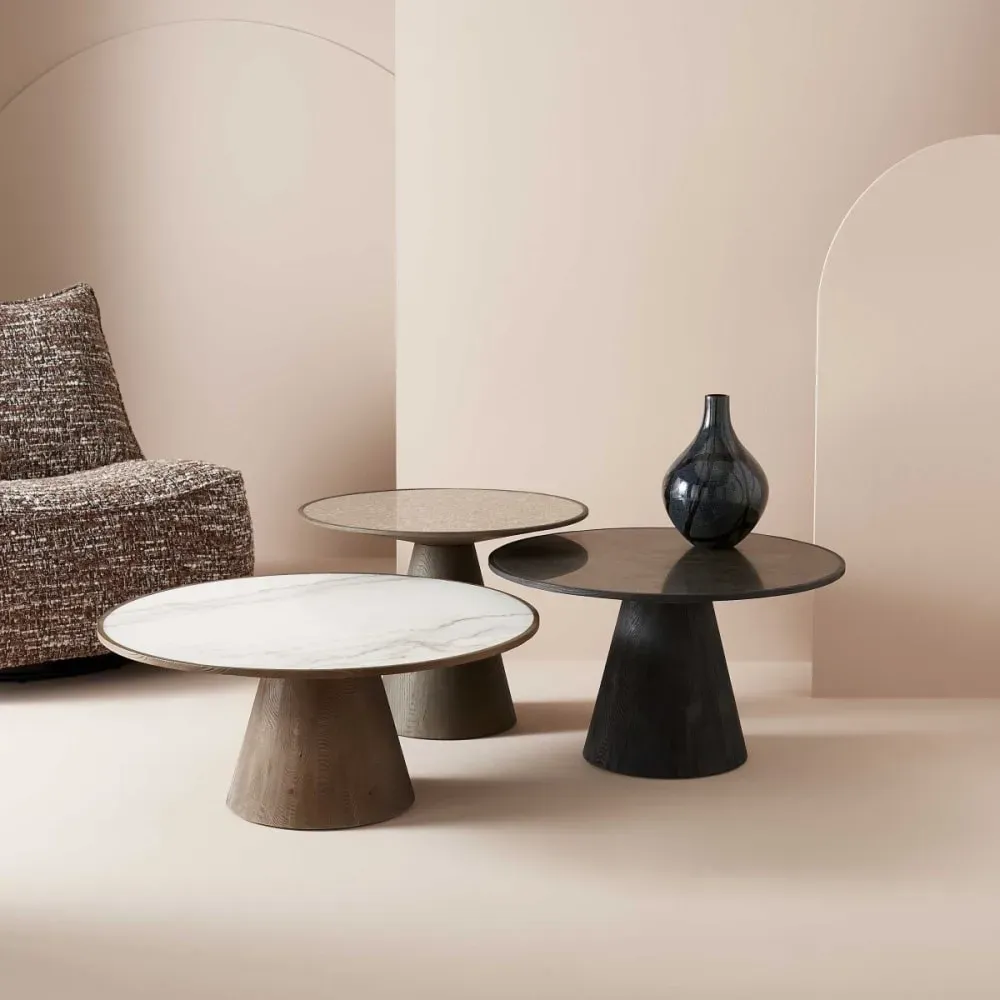 Illustration numéro 2 du produit Bout de canapé en chêne et verre L60 cm