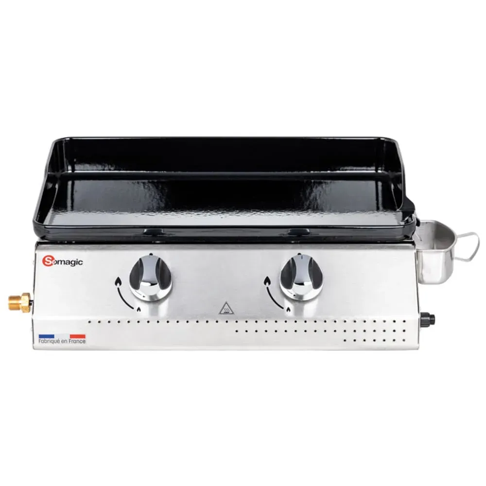 Illustration numéro 2 du produit Plancha à gaz Vera 200 avec cuve en inox - Somagic