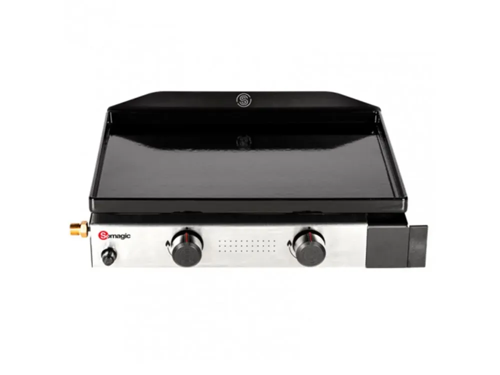 Illustration numéro 2 du produit Plancha gaz à poser 2 brûleurs Solia 200 - Somagic