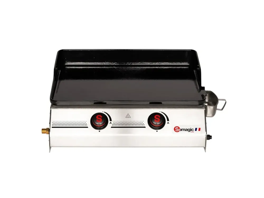 Illustration numéro 2 du produit Plancha à gaz Somagic So Premium 2 feux