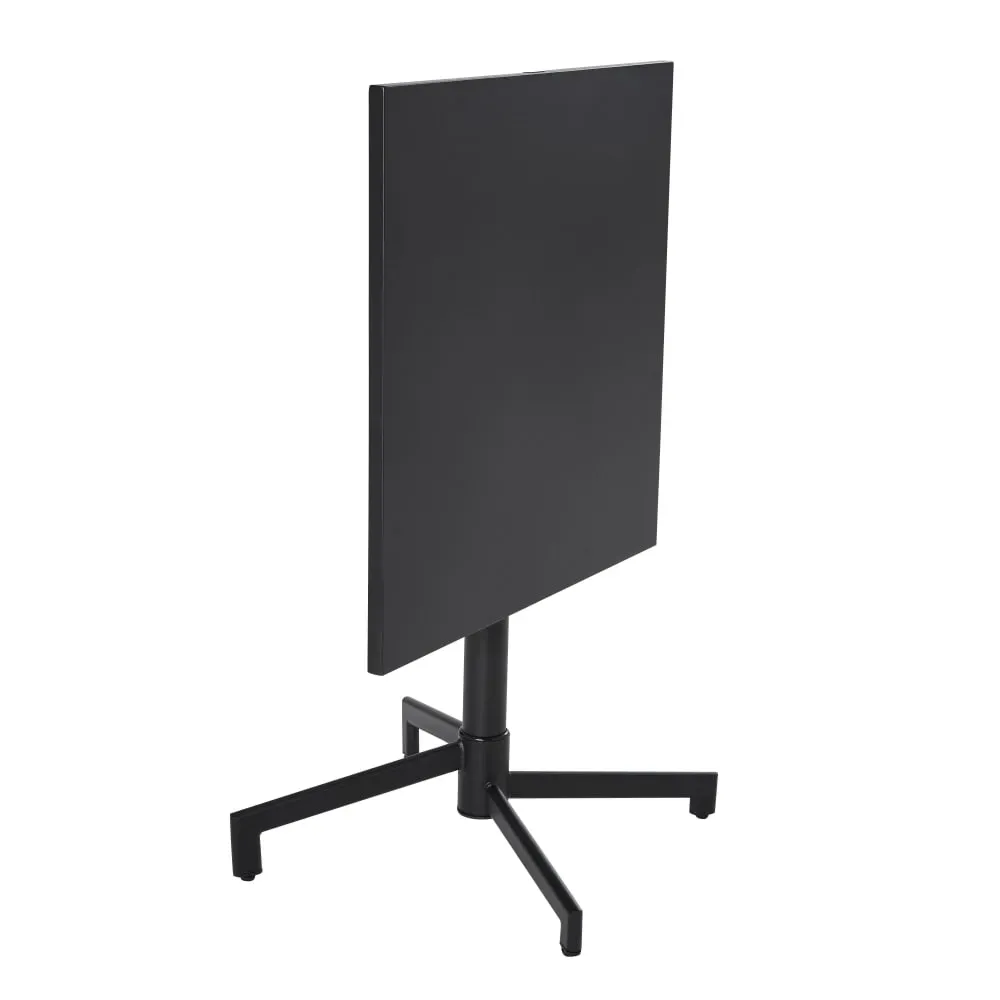 Illustration numéro 2 du produit Ensemble table 70 cm et 2 fauteuils de jardin en métal noir