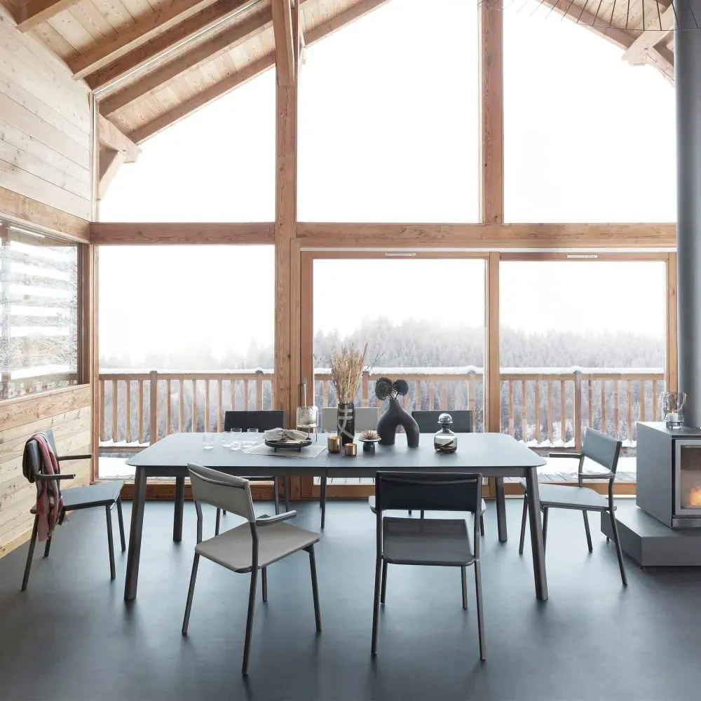 Illustration numéro 2 du produit Fauteuil de jardin en acier gris L49xl58xH85