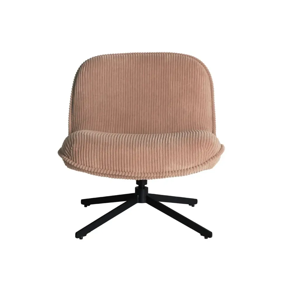 Illustration numéro 2 du produit Fauteuil pivotant en velours, terre cuite  70x80x76 cm