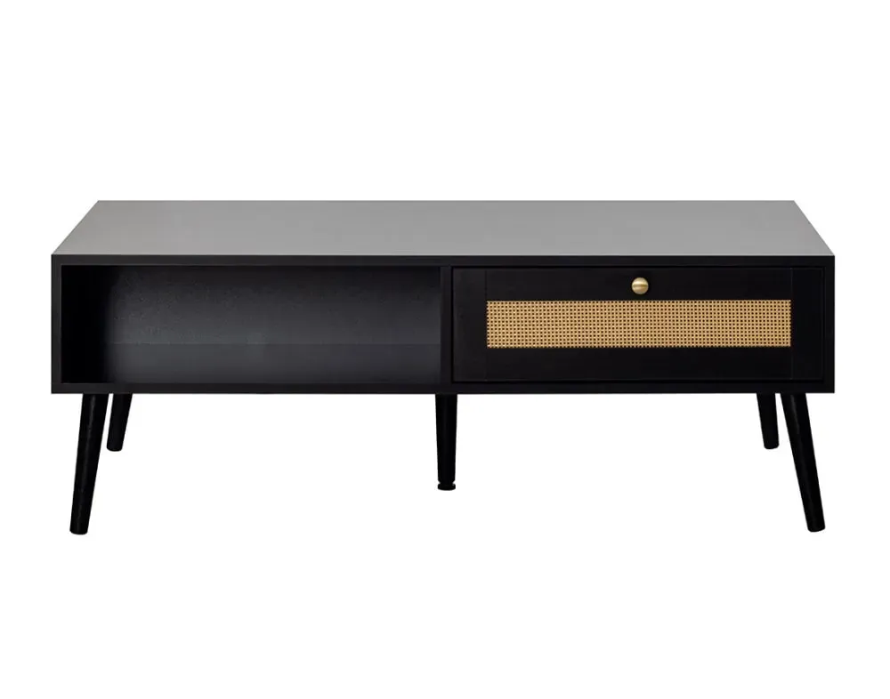 Illustration numéro 2 du produit Table basse style contemporain 110 cm noir