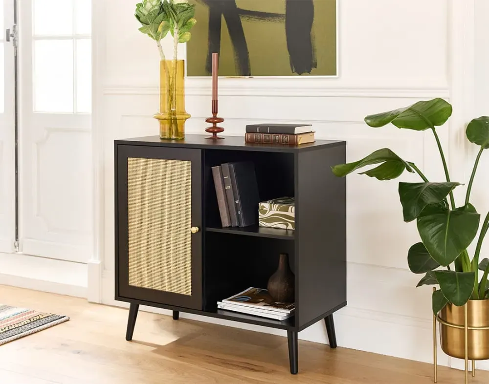 Illustration numéro 2 du produit Buffet haut contemporain 80 cm noir