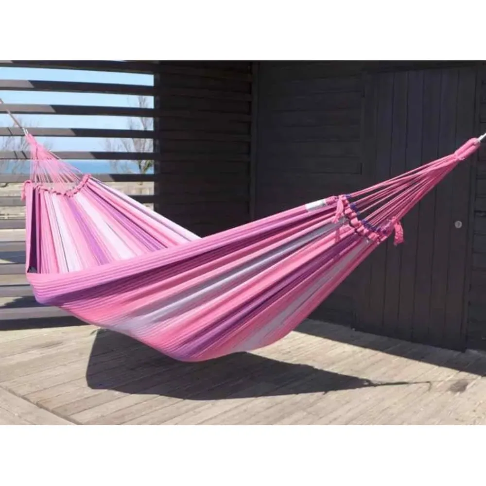 Illustration numéro 2 du produit Hamac XL en coton rose
