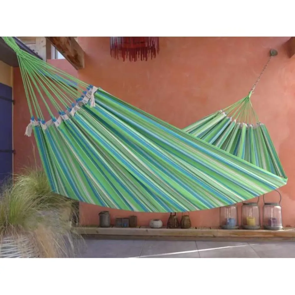 Illustration numéro 2 du produit Hamac L en coton multicolore