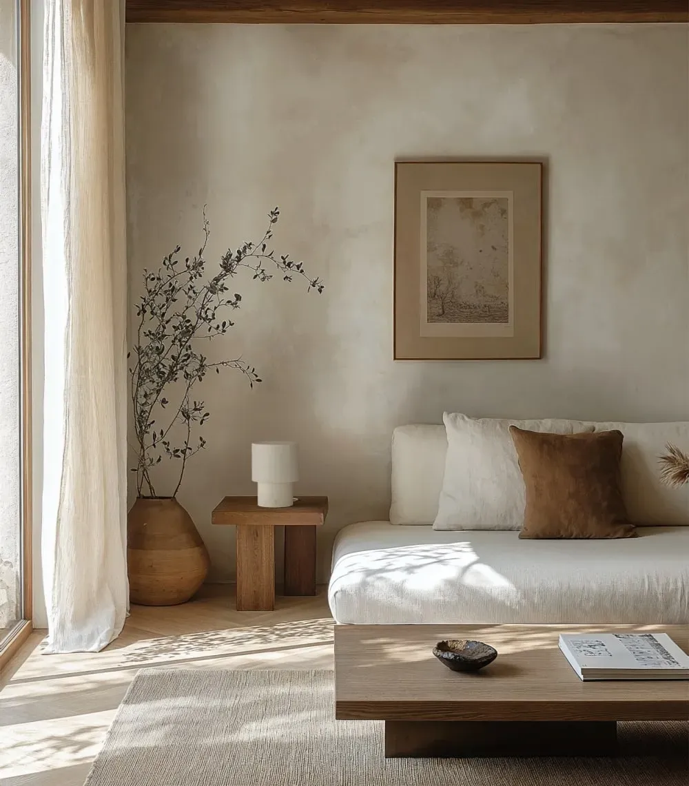 Illustration numéro 2 du produit Lampe de table en plâtre beige E27