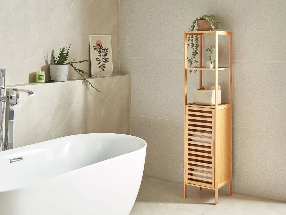 Illustration numéro 2 du produit Meuble de rangement bambou marron clair