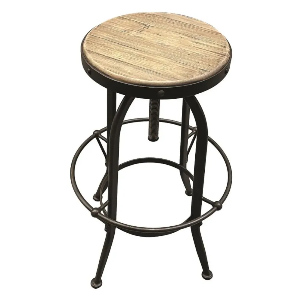 Illustration numéro 2 du produit Tabouret haut en bois noir