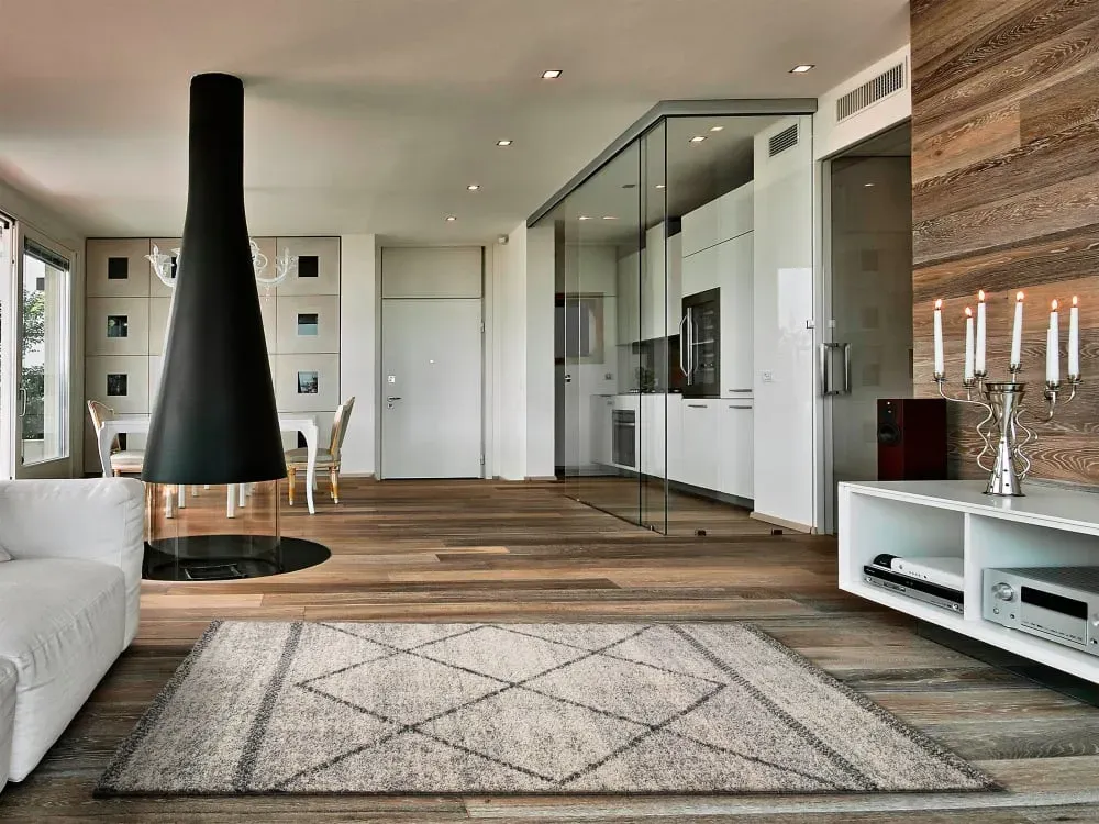 Illustration numéro 2 du produit Tapis shaggy ethnique gris 133x190 cm