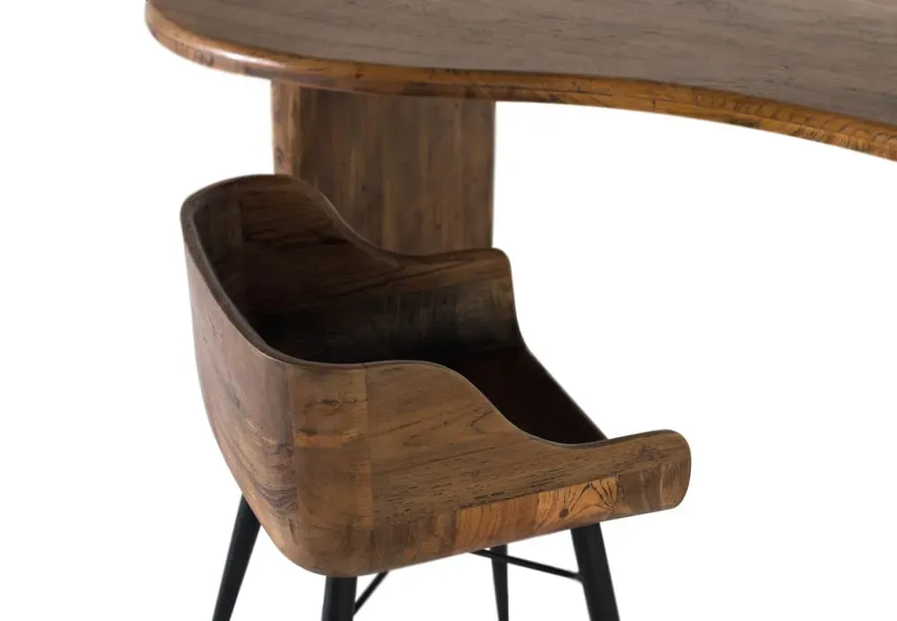 Illustration numéro 2 du produit Chaise en bois de teck et pieds en fer