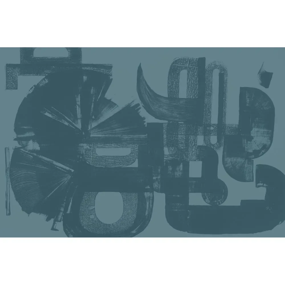 Illustration numéro 2 du produit Papier peint panoramique graphique bleu 375x250cm