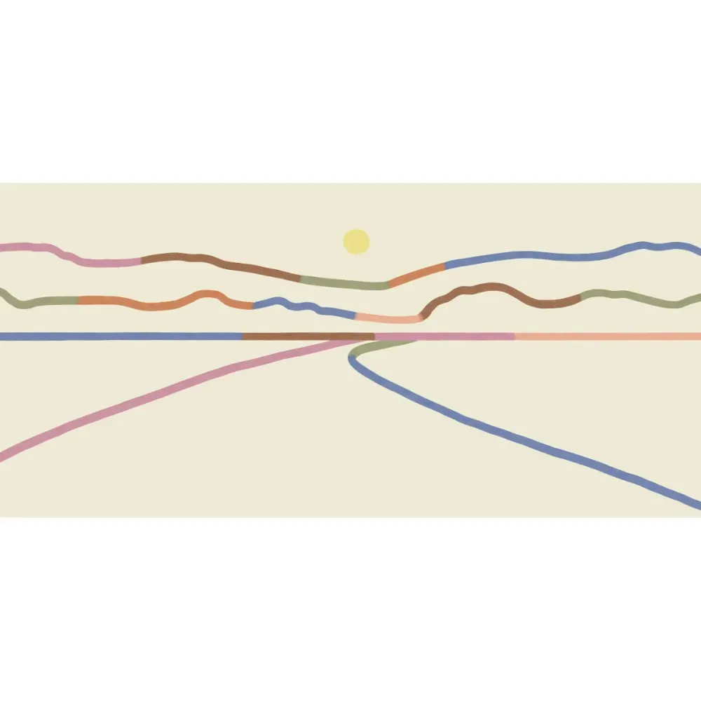 Illustration numéro 2 du produit Papier peint panoramique horizon couleurs 225x250cm