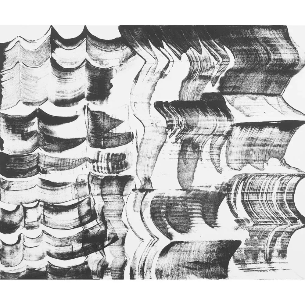 Illustration numéro 2 du produit Papier peint panoramique graphique noir 225x250cm